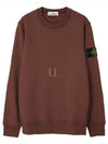 Compass Patch Crew Neck Sweatshirt Brick - STONE ISLAND - BALAAN 2