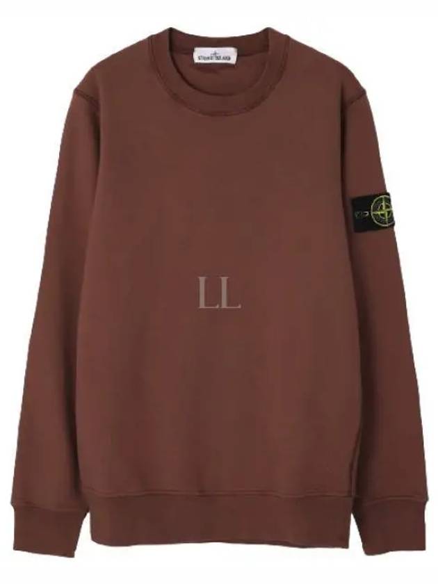 Compass Patch Crew Neck Sweatshirt Brick - STONE ISLAND - BALAAN 2