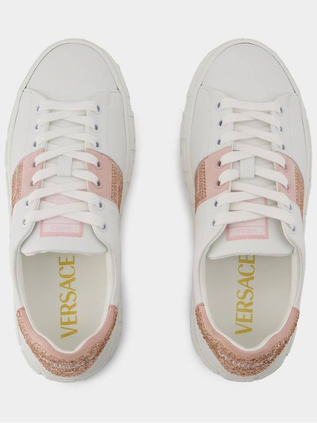 Sneakers - Versace - Cotton - White/Pink - VERSACE - BALAAN 4