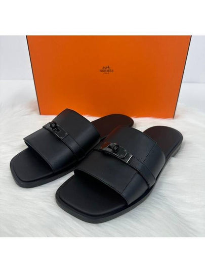 Men's Gabriel Gabriel Sandals Black - HERMES - BALAAN 2