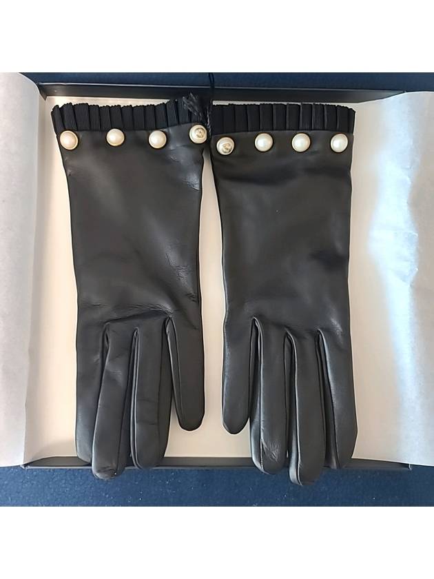 Leather Gloves Black - GUCCI - BALAAN 3