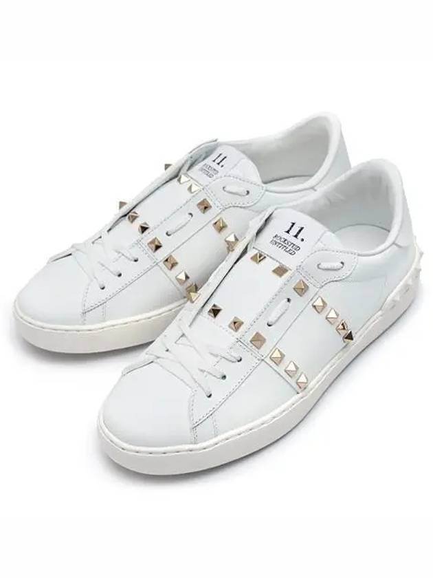 Rockstud Untitled 11th Anniversary Low Top Sneakers White - VALENTINO - BALAAN.