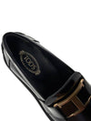 T Logo Leather Loafer Heels Black - TOD'S - BALAAN 8