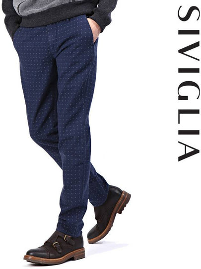 Dot Pattern Slacks Navy - SIVIGLIA - BALAAN 2