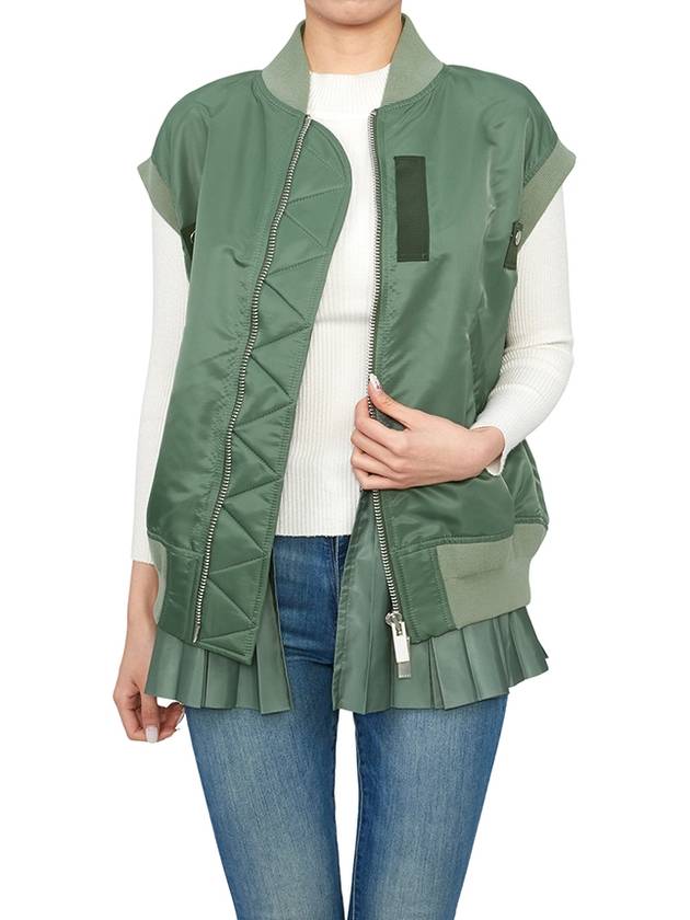 Nylon Twill Vest Green - SACAI - BALAAN 9