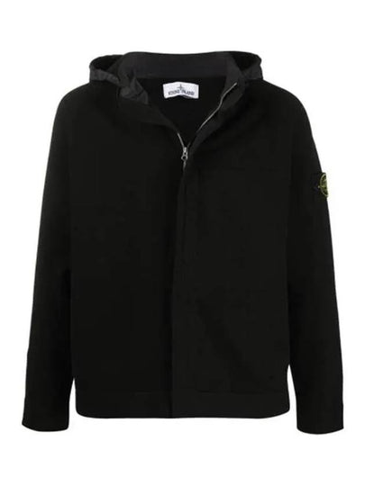 Wappen Zip Up Hoodie Black - STONE ISLAND - BALAAN 2