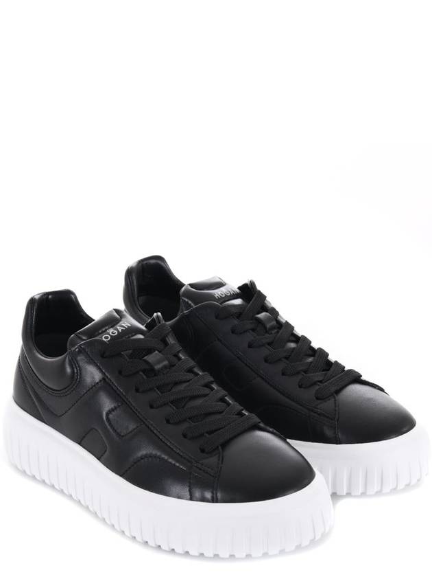 BLACK LEATHER SNEAKERS HXM6450FC60LE9B999 - HOGAN - BALAAN 3