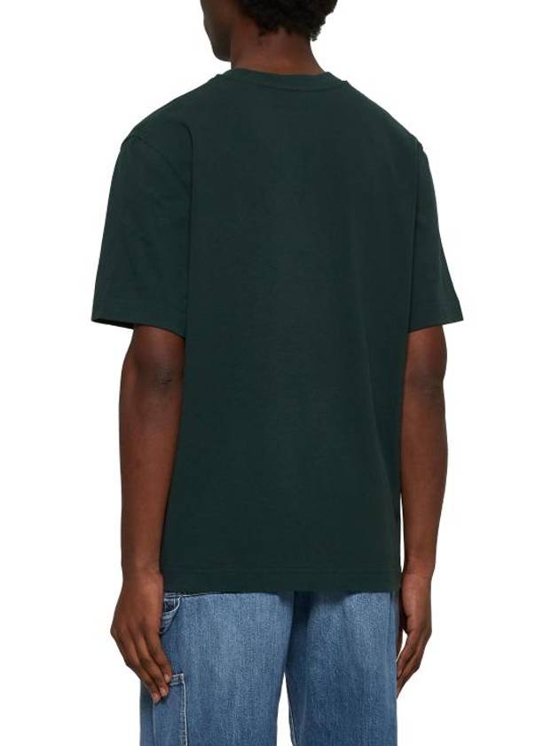 Le Gros Grain Logo Short Sleeve T-Shirt Green - JACQUEMUS - BALAAN 4