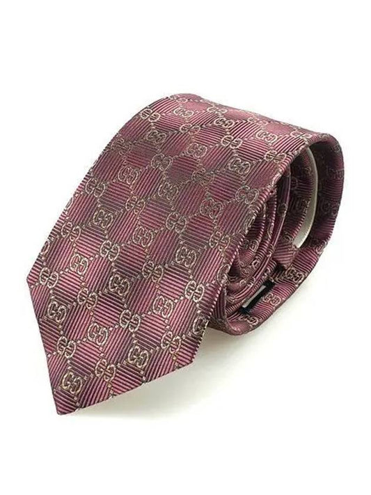 GG Pattern Slim Silk Tie Red - GUCCI - BALAAN 2