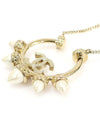 22C AB7643 Gold Metal Cubic CC Logo Pearl Decoration Long Necklace - CHANEL - BALAAN 2