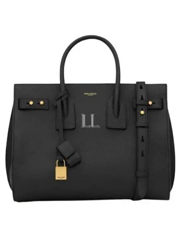 Sac De Jour Grain Leather Small Tote Bag Black - SAINT LAURENT - BALAAN 2