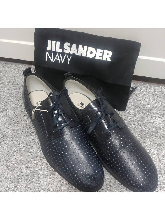 Navy LEATHER Galaxy Oxfords derby - JIL SANDER - BALAAN 2