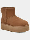 Classic Mini Platform Suede Winter Boots Chestnut - UGG - BALAAN 2