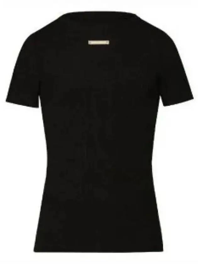 Fancy Rib Short Sleeve T-Shirt Black - MAISON MARGIELA - BALAAN 2