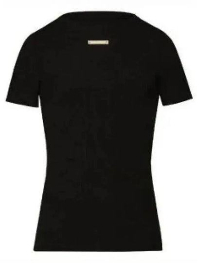 Fancy Rib Short Sleeve T-Shirt Black - MAISON MARGIELA - BALAAN 2