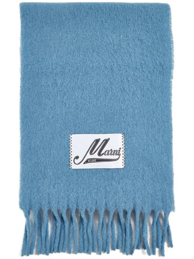 Alpaca Wool Scarf Blue - MARNI - BALAAN 1