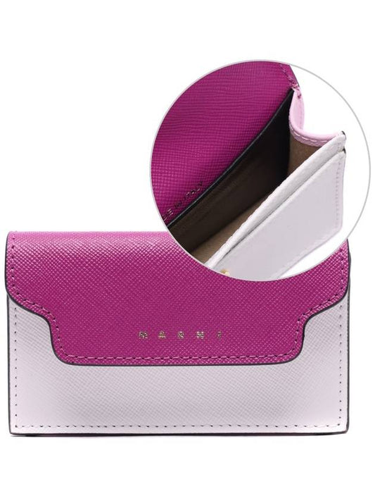 Saffiano Card Wallet Purple - MARNI - BALAAN 2