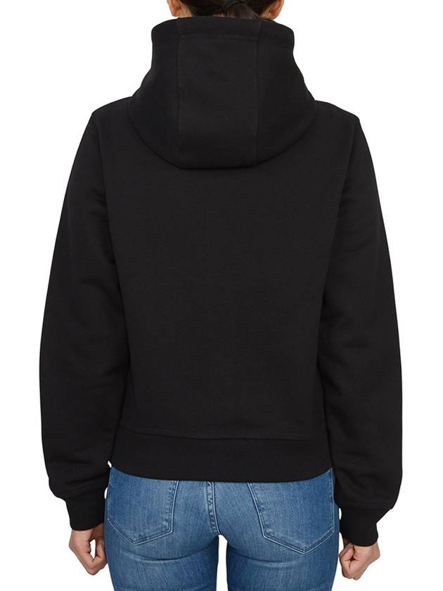 Check Label Zip Up Hoodie Black - BURBERRY - BALAAN 5