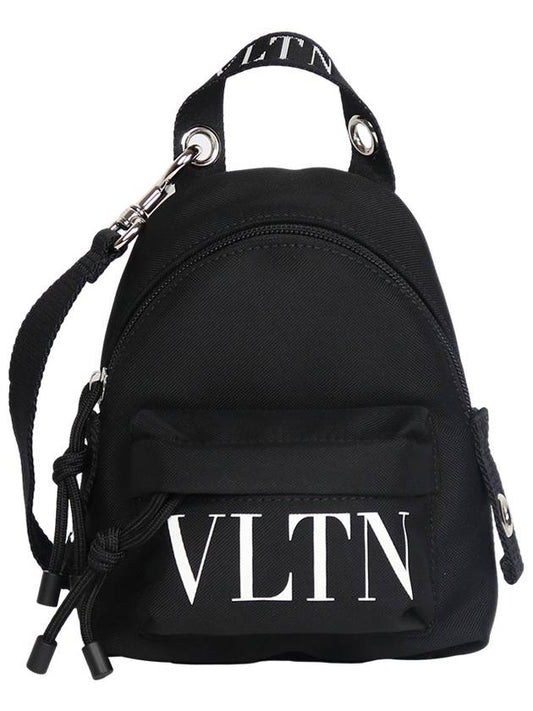 VLTN Print Nylon Mini Backpack Black - VALENTINO - BALAAN 2