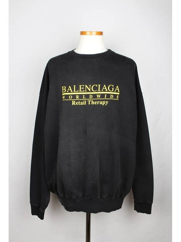 World Wide Logo Washing Sweatshirt L - BALENCIAGA - BALAAN 1