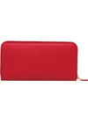 Saffiano zipper long wallet red - PRADA - BALAAN 5