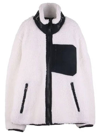 Men's Sagrek Shearling Fleece Zip-Up Jacket Ivory - MOOSE KNUCKLES - BALAAN 2