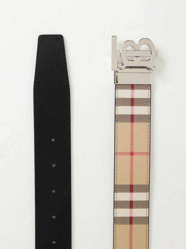 Monogram Motif Vintage Check Reversible Belt Archive Beige - BURBERRY - BALAAN 4