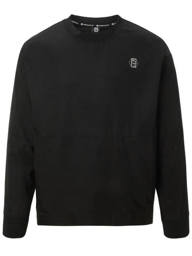 MEN Hexcurl Crew Neck Woven Sweatshirt Black - PERSIANCAT - BALAAN 1