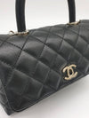 Coco Handle Caviar Gold Small Tote Bag Black - CHANEL - BALAAN 9