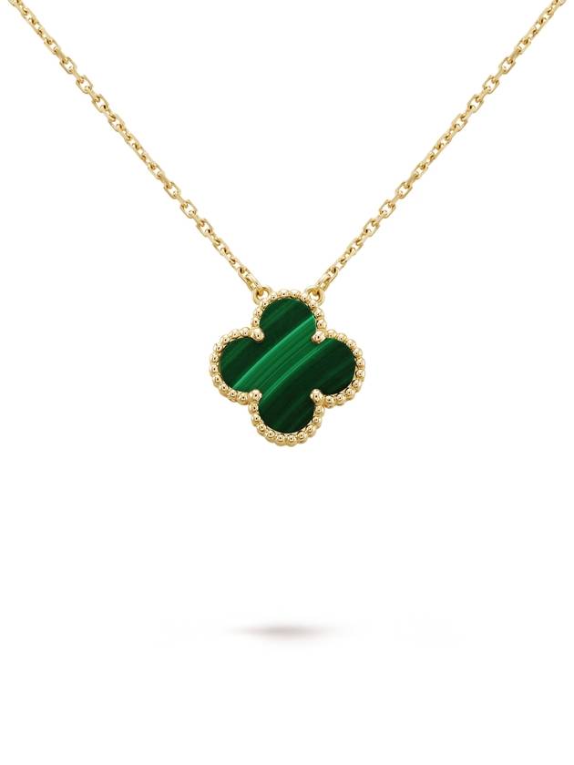 Vintage Alhambra Pendant Necklace Gold Green - VANCLEEFARPELS - BALAAN 2