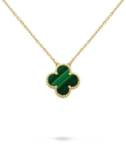 Vintage Alhambra Pendant Necklace Gold Green - VANCLEEFARPELS - BALAAN 2