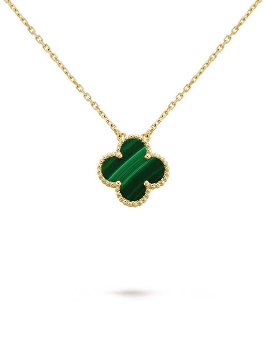 Vintage Alhambra Pendant Necklace Gold Green - VANCLEEFARPELS - BALAAN 2