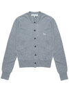 Baby Fox Patch Regular Cardigan Grey Melange - MAISON KITSUNE - BALAAN 3