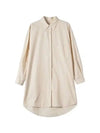 Women's Woven Short Shirt Dress Ivory - MAISON MARGIELA - BALAAN 2