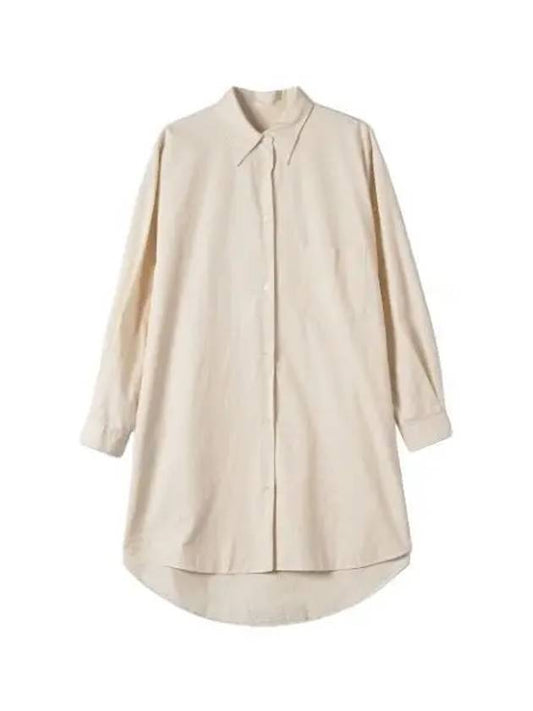 Women's Woven Short Shirt Dress Ivory - MAISON MARGIELA - BALAAN 2