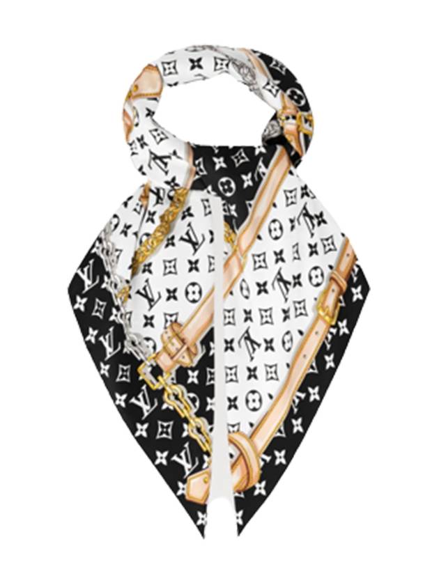 Monogram Confidential Square Scarf Black - LOUIS VUITTON - BALAAN 2