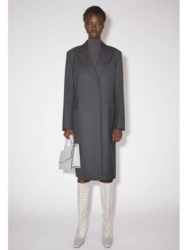 Polyester Wool Single Coat Grey - ACNE STUDIOS - BALAAN 3