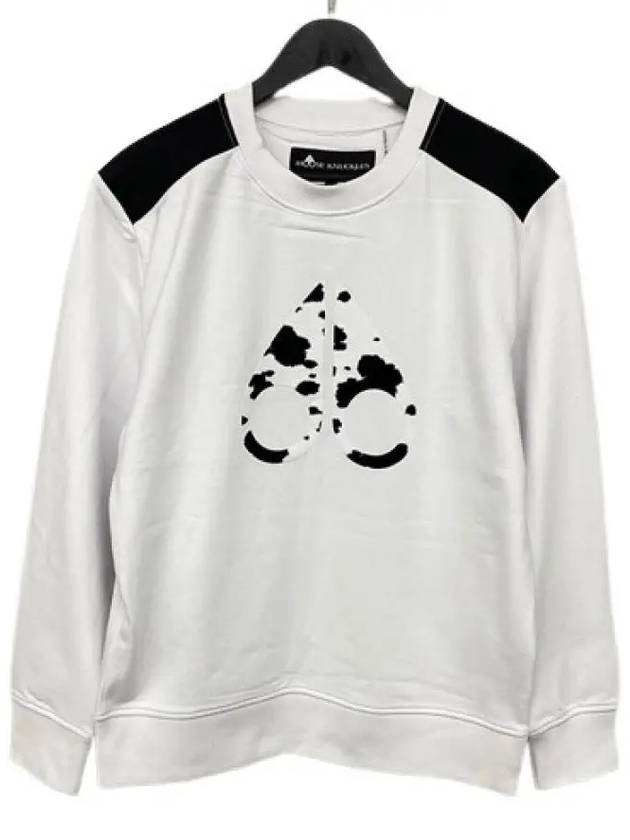 Logo Print Sweatshirt White - MOOSE KNUCKLES - BALAAN 3