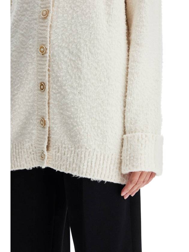 V-Neck Stitch Oversized Knit Cardigan White - MAISON MARGIELA - BALAAN 5