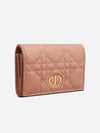 Caro XS Supple Cannage Calfskin Card Wallet Rose Des Vents - DIOR - BALAAN 3