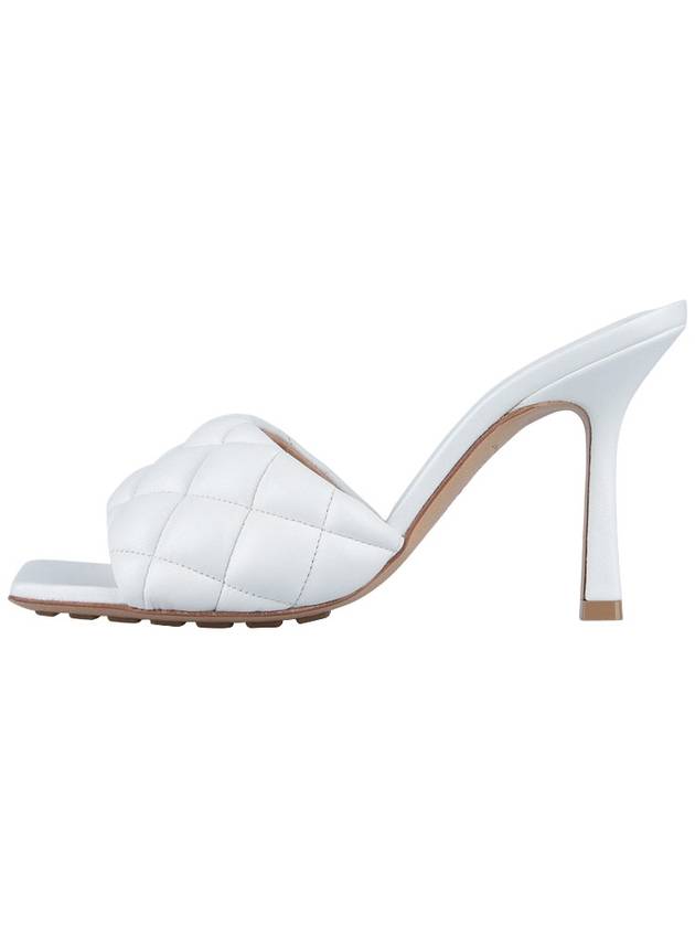 Quilted Nappa Sandal Heels White - BOTTEGA VENETA - BALAAN 4