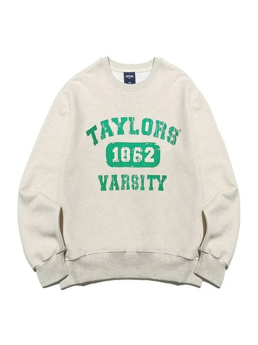 Varsity Overfit Sweatshirt Oatmeal - TAILOR STUDIO - BALAAN 1