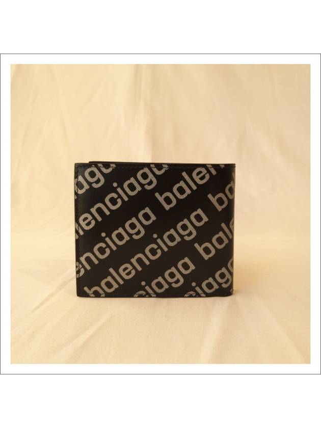 Reflected Logo Half Wallet Black - BALENCIAGA - BALAAN 10