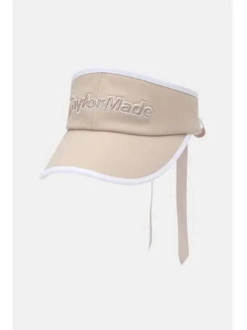 Embroidered Logo Jersey Visor Beige - TAYLORMADE - BALAAN 1