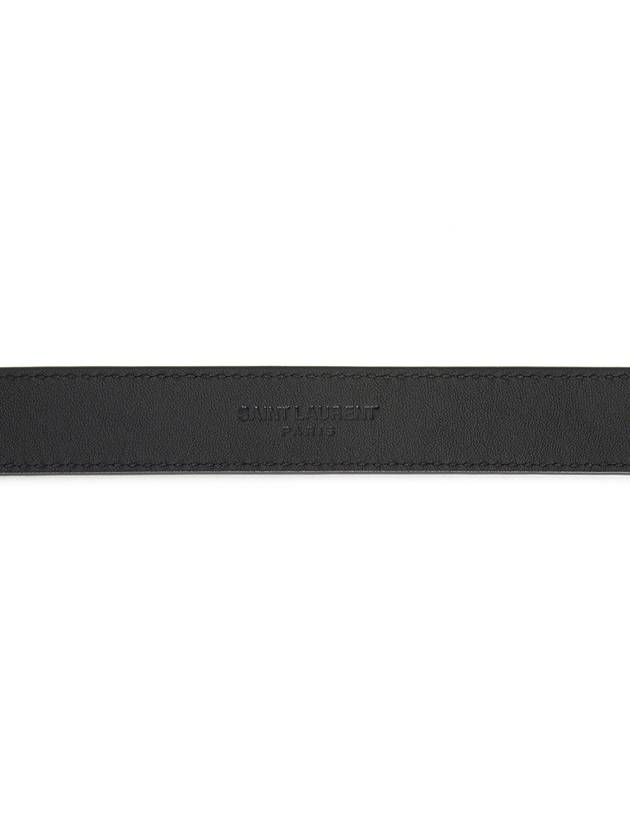 Men's Monogram Grain Belt Black - SAINT LAURENT - BALAAN 7