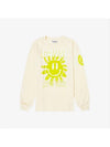 Women's Sun Smile Printing Long Sleeve T-Shirt Beige - GANNI - BALAAN 3