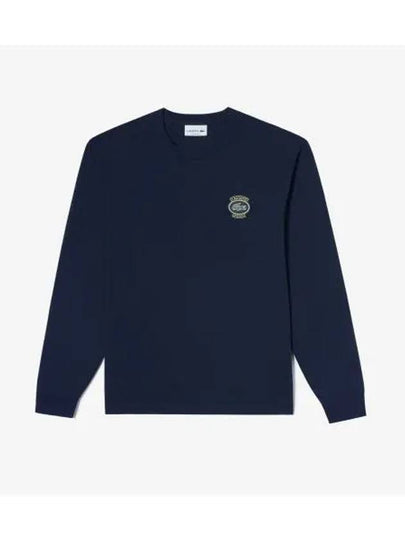 Men s Badge Match Long Sleeve T Shirt Navy - LACOSTE - BALAAN 1