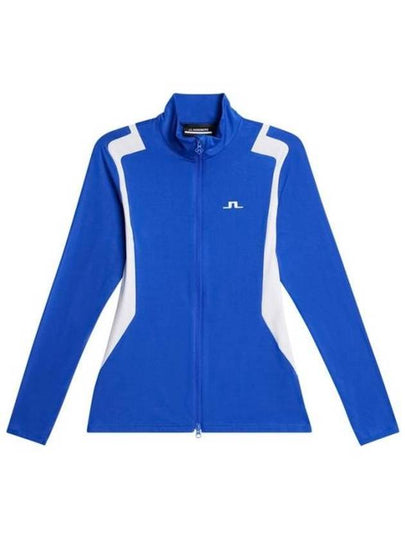 Women's Mae Zip Mid Layer Track Jacket Blue - J.LINDEBERG - BALAAN 2