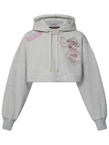 Travel Stamp Cropped Hood Pearl Gray 1AGDAG - LOUIS VUITTON - BALAAN 1