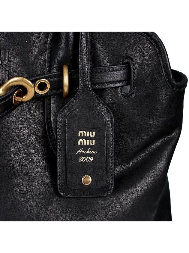 Miu Miu Abunchure Nappa Leather Bag Black - MIU MIU - BALAAN 9